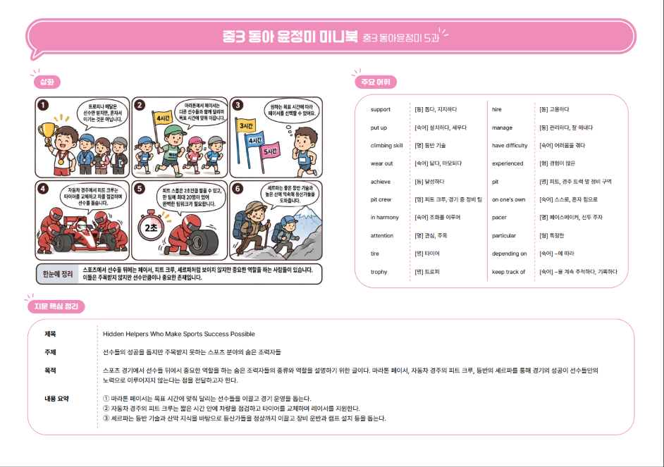 미니북 본문과 해석 예시
